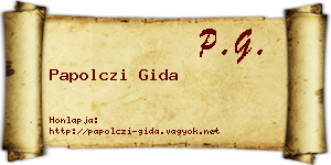 Papolczi Gida névjegykártya